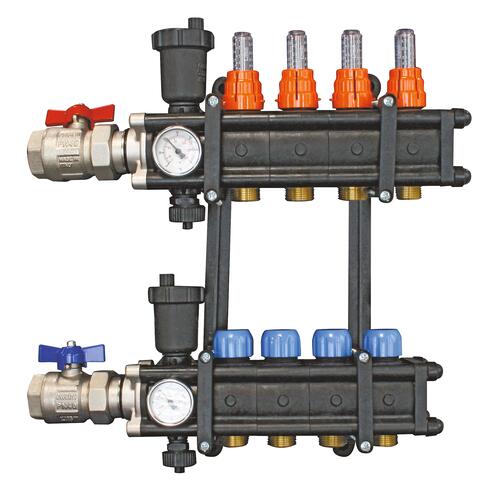 Collecteur PCBT Polyamide - entrées F26/34 - 4 départs 3/4EK
